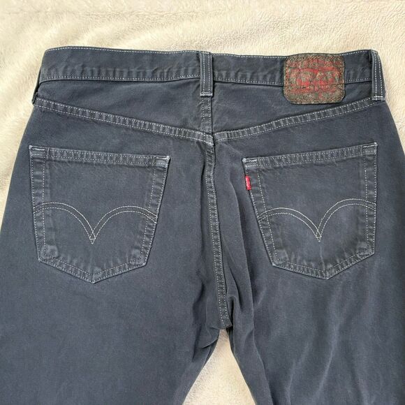 Levis 501 Men's Straight Fit/Straight Leg Jeans 34x25 Stretch Denim Casual - Picture 6 of 8